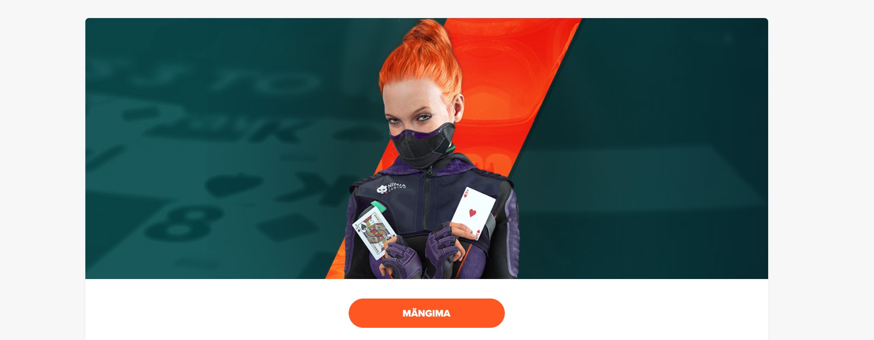 ninja kasiino boonus