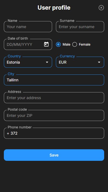 Konto loomine NeedForSpins