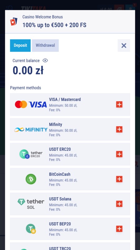 Tikitaka deposit methods