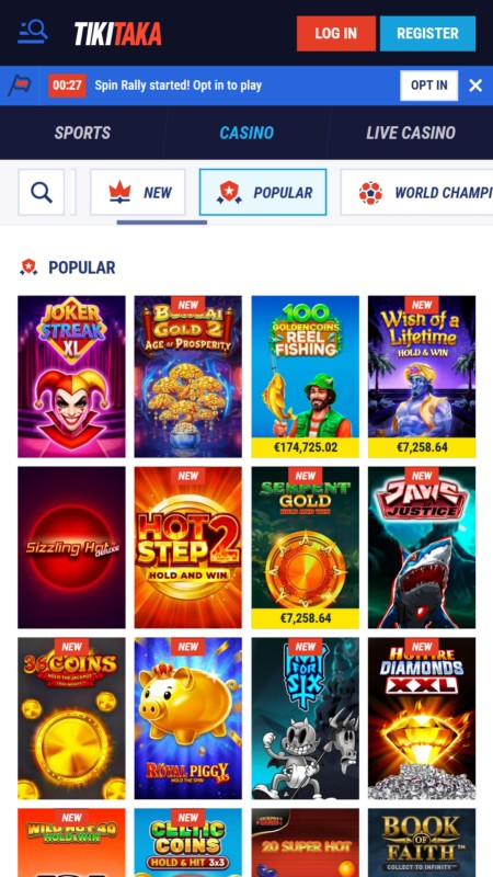 Tikitaka casino games