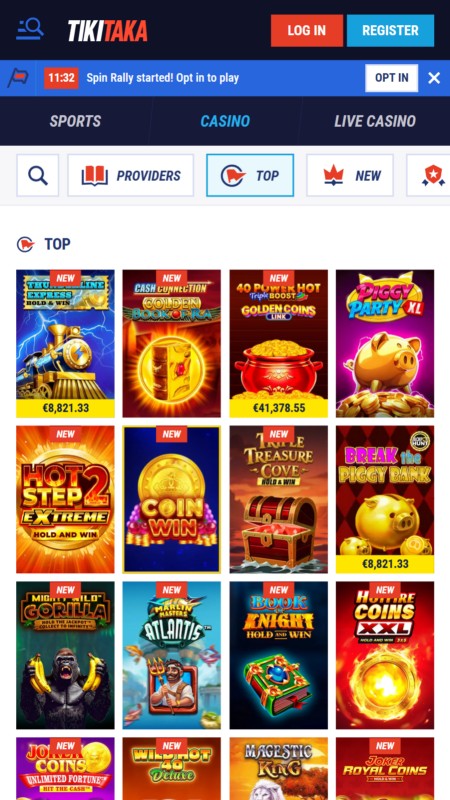 Tikitaka top casino games